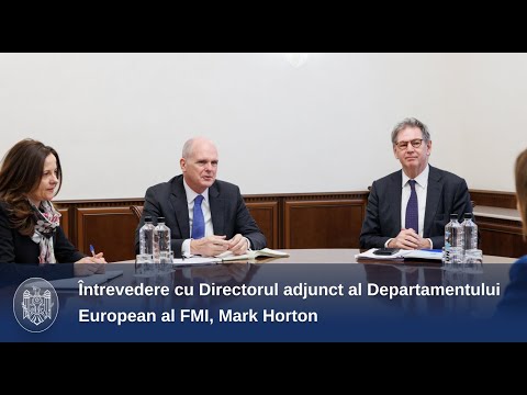 Președinta Maia Sandu s-a întâlnit astăzi cu Directorul adjunct al Departamentului European al FMI, Mark Horton