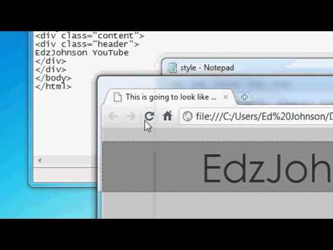EdzJohnson - In this, the third CSS website design tutorial, I will show you how to create a professional website layout with a header, sidebar and main content. Next wee...