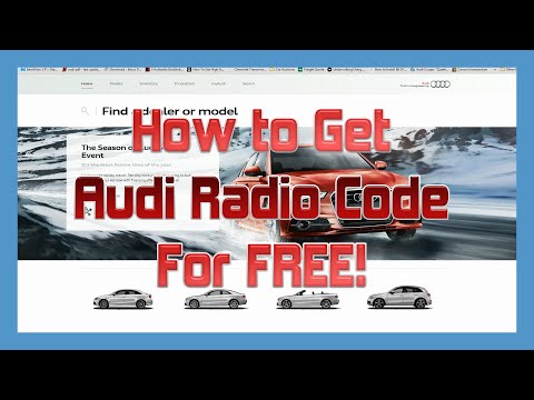 how to code an audi radio