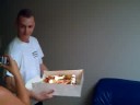 Sem blow the candle of his birthday