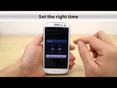 how to set time in samsung galaxy y