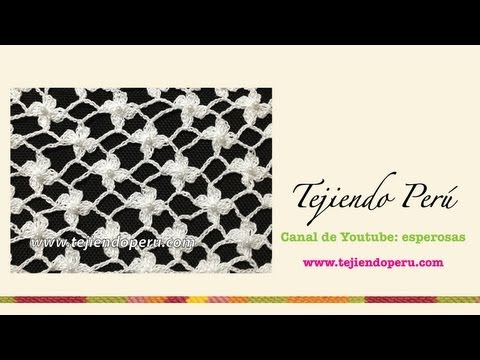 Cómo tejer el punto red de flores margaritas a crochet