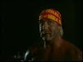 hulk hogan threatens the gremlins with the power of hulkamania in a scene from the movie 