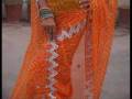 Orange Pure Georgette Bandhej Saree with Blouse