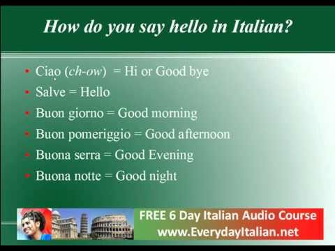 how to properly greet someone in italy