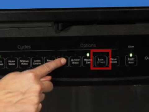 how to unlock a kenmore elite dishwasher