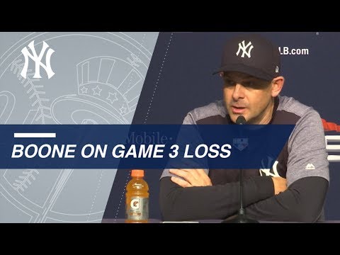 Video: BOS@NYY Gm3: Boone on blowout loss in Game 3