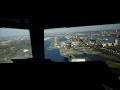 Cockpit view landing LCY