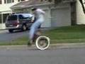 skateboarder gets board crammed up his ass