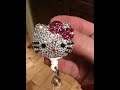 Hello kitty badge reel white