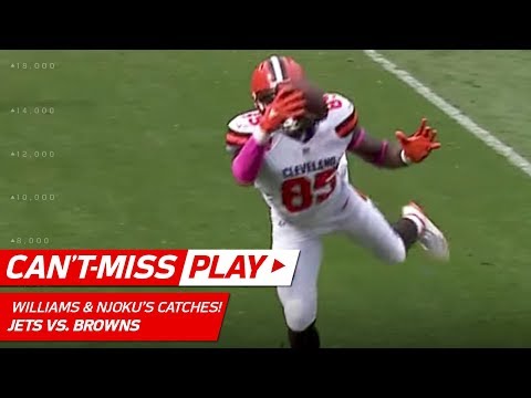 Video: Williams & Njoku Come Down w/ Crazy Circus Catches!