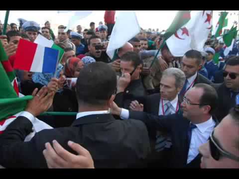 فيديو بنت سخنة مولع نار - فضيحة شعب الذل والعار والخيانة - الشعب الجزائري - مزبلة العرب يقبلون ايدي من قتل منهم الملايين - ويستقبلون رئيس فرنسا التي قتلت مليون...