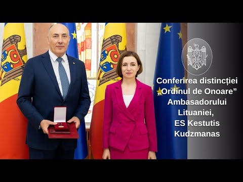 Lithuanian Ambassador awarded "Order of Honour" by the Head of State