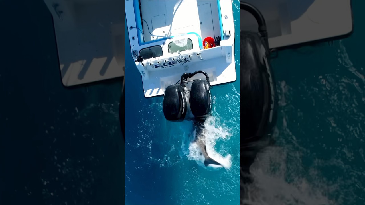 Giant Shark Attacks the Boat!