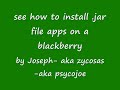 how to install .jar files into blackberry phones