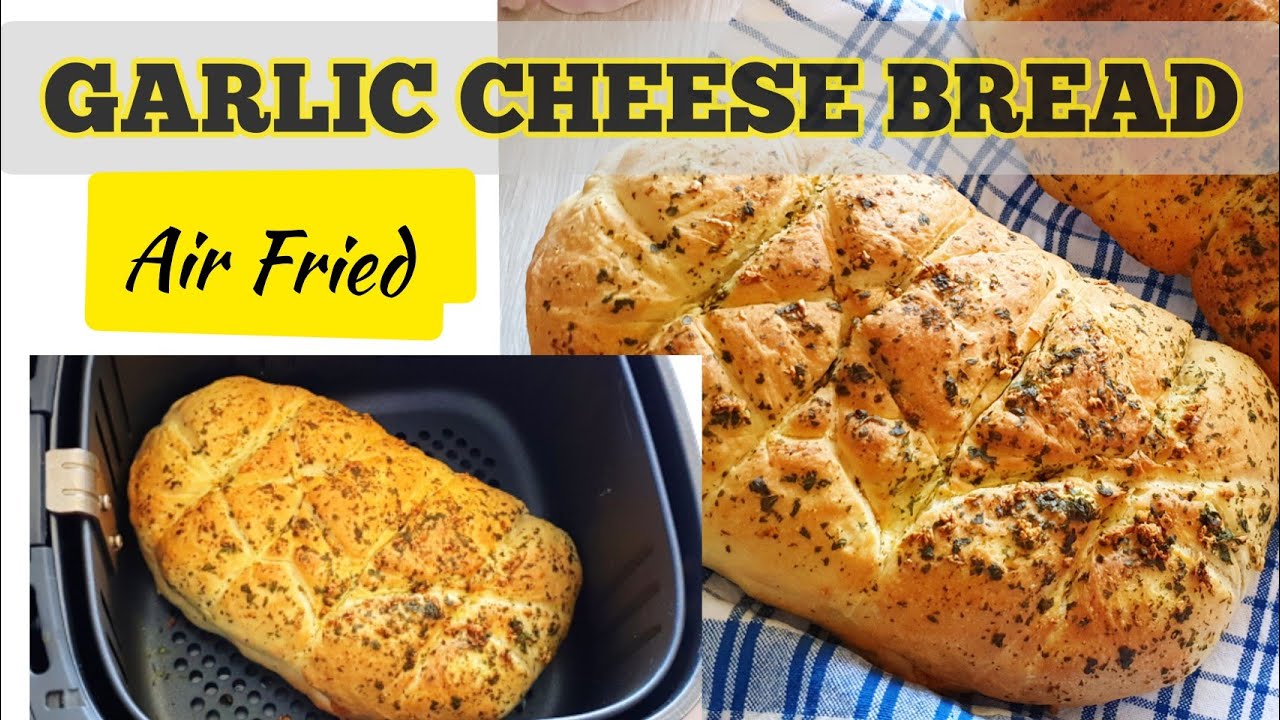 Easiest No Knead Garlic Bread In The Air fryer Recipe. Softest Air
