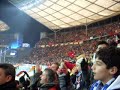 Hertha : Gala 3.12.08 Kurz vor dem EInmarsch der Team, Galafans machen stimmung