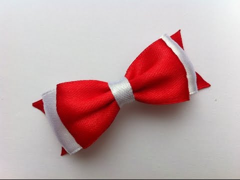 Канзаши красный бант Канзаши красный бант