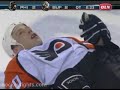 brian campbell destroys rj umberger in game 1 sabres vs flye