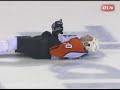 brian campbell destroys rj umberger in game 1 sabres vs flye