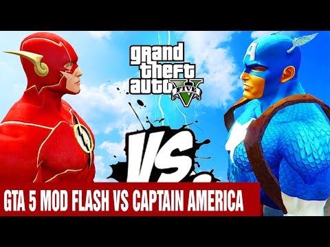 GTA 5 Mod Biệt đội Flash vs Captain America ai sẽ thắng? - Grand Theft Auto V