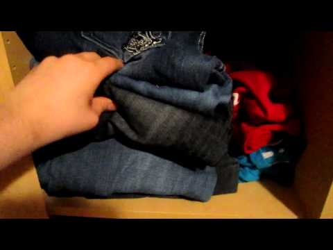 how to organize jeans