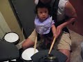 Baby Jayna on Drums with at 4months Baby Jayna on Drums with at 4months