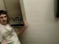 Aj in the girls bathroom