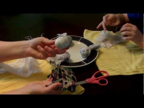 how to dye eggs with a silk tie