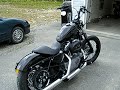 vivid black nightster with new 12 inch mini apes, rigid struts, forward controls and sum other small stuff