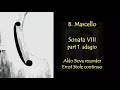 Adagio - Sonata VIII - Benedetto Marcello -recorder & BC