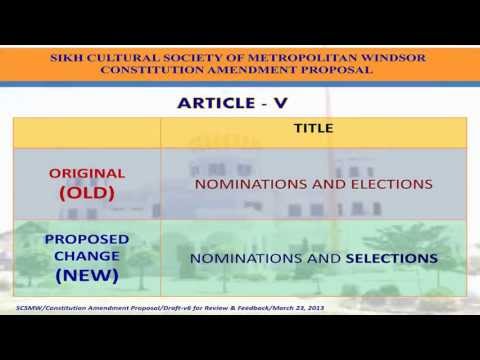 (SCSV27) Windsor Gurdwara Constitution Article5 - Old Vs New Proposal (v6-23Mar2013-Punjabi)
