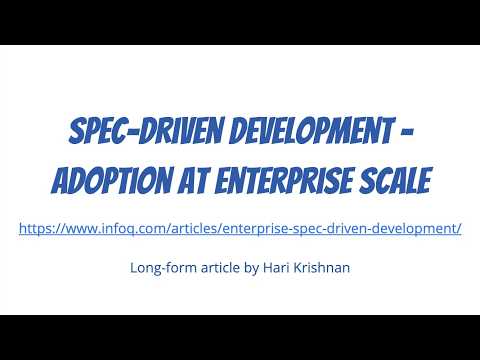Spec-Driven Development – Adoption at Enterprise Scale #specdrivendevelopment #enterpriseai