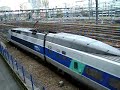 passing of a tgv atlantique in double traction that leaves paris montparnasse in front of my appartment.