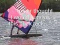 Fun freestyling on a windsurfer