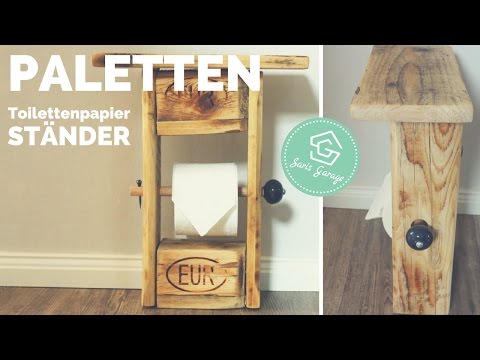 Toilettenpapierhalter aus Paletten | Upcycling-DIY | Klopapierhalter selber machen | How to