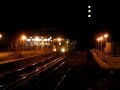 Westbound Oyster Bay Train at night through Mineola, 4/24/07