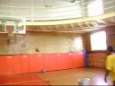 p and clem aka d-jam b'sn at the ymca. me in the yellow shirt hair all out... clem in the purple.