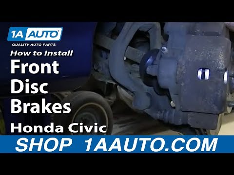How To Install Replace Front Disc Brakes 1990-00 Honda Civic
