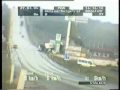 Bad Accident, stupid car driver, bus skid and crash on road