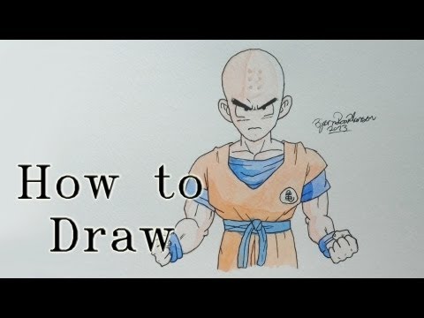 how to draw krillin