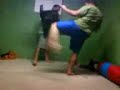 Sunaryo trying to perfect the Thai Kick