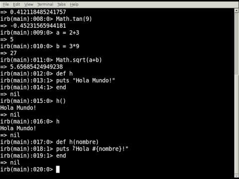 GuateonRails Screencast – Episodio 04 – Ruby en 20 minutos – Parte 01 ...