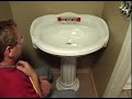 How to Install a Pedestal Sink : How to Level a Sink for Installation