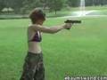 Girl Shoots Gun