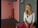 Claudia Schiffer in pink leather skirt. Claudia Schiffer in pink leather skirt.