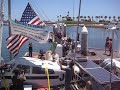 oceandetox.org flag aboard Algalita JUNK raft