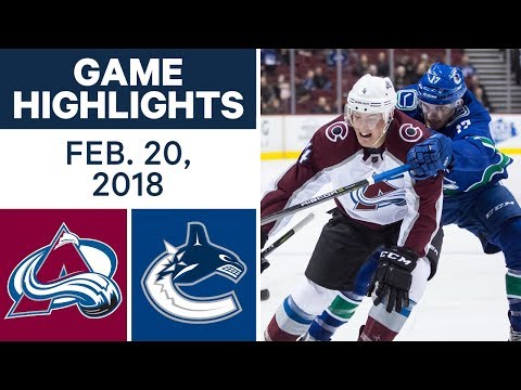 Video: NHL Game Highlights | Avalanche vs. Canucks - Feb. 20, 2018