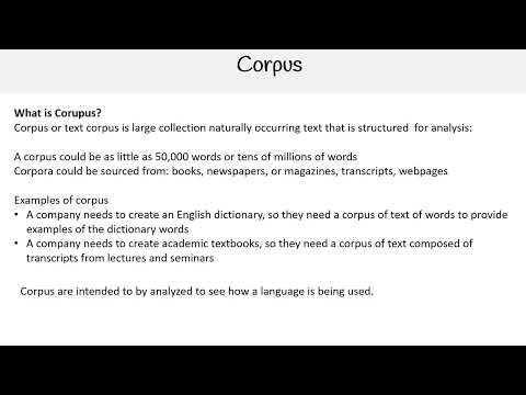 What is a Corpus in Machine Learning? - AWS AI Practitioner AIF-C01