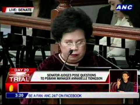 Santiago to Tiongson: You're acting pursuant to the language of the law
